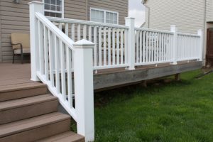 Salem Deck Railing painted in white
