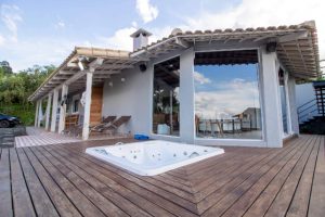 Salem Wooden Deck with jacuzzi installed